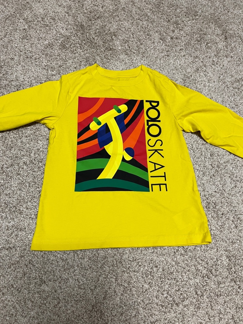Polo Skate Yellow Graphic Long Sleeve Tee